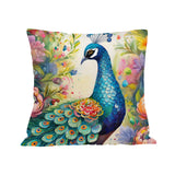 Garden Peacock Cushion Cover