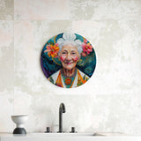 Great Aunt Ida Round Steel Metal Art Decor