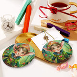 Woodland Elf Ceramic Christmas Ornament
