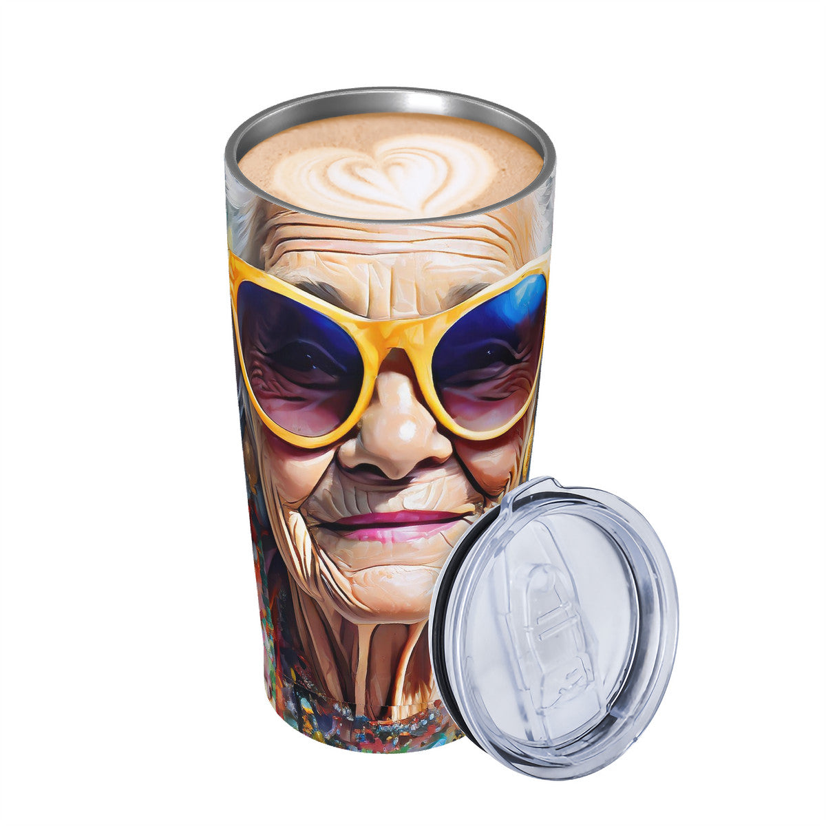 Golden Girl 20oz Stainless Steel Straw Lid Cup