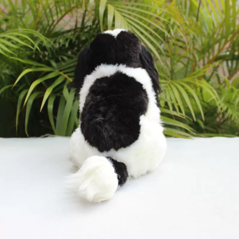 King Charles Spaniel Dog Black White Puppy Plushie Toy