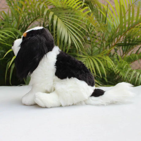 King Charles Spaniel Dog Black White Puppy Plushie Toy