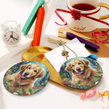 Golden Retriever Ceramic Christmas Ornament