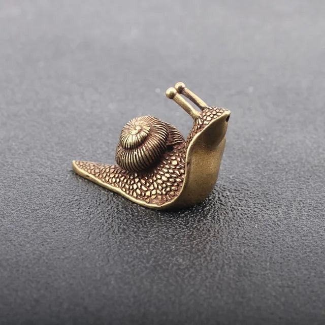 Copper Snail Figurine Tea Pet