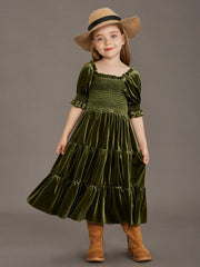 Girls Velvet Photoshoot Dresses