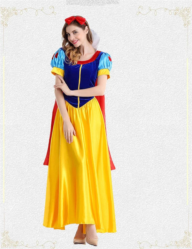 Snow White Halloween Book Week Costume Adult Women Plus Size Princess Dress