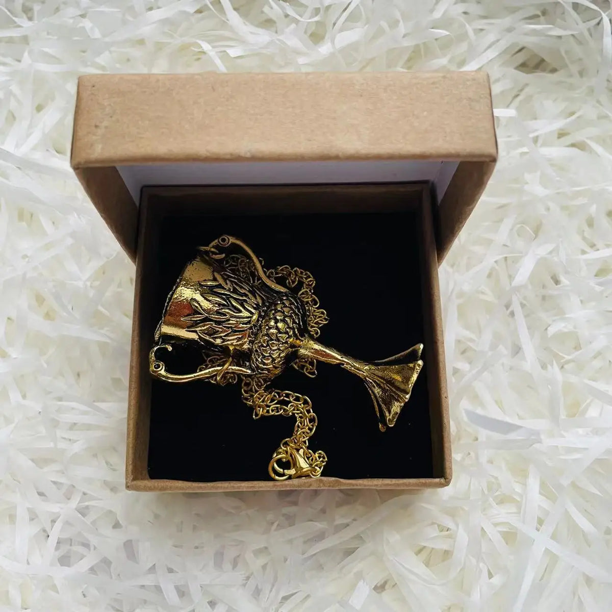 Horcrux Golden Chalice Pendant Necklace with Gift Box