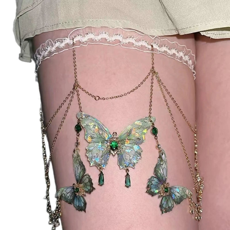 Butterfly Tassels Thigh Chain