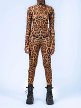 Leopard Print Festival Bodysuit Rave Outfit