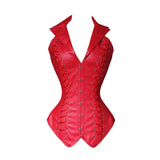 Vampira Draven's Lace-Up Steel Boned PU Corset