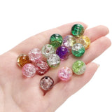 4 6 8 10mm Cracked Crystal Beads Dual Colour Glass Beads for Jewellery Making DIY