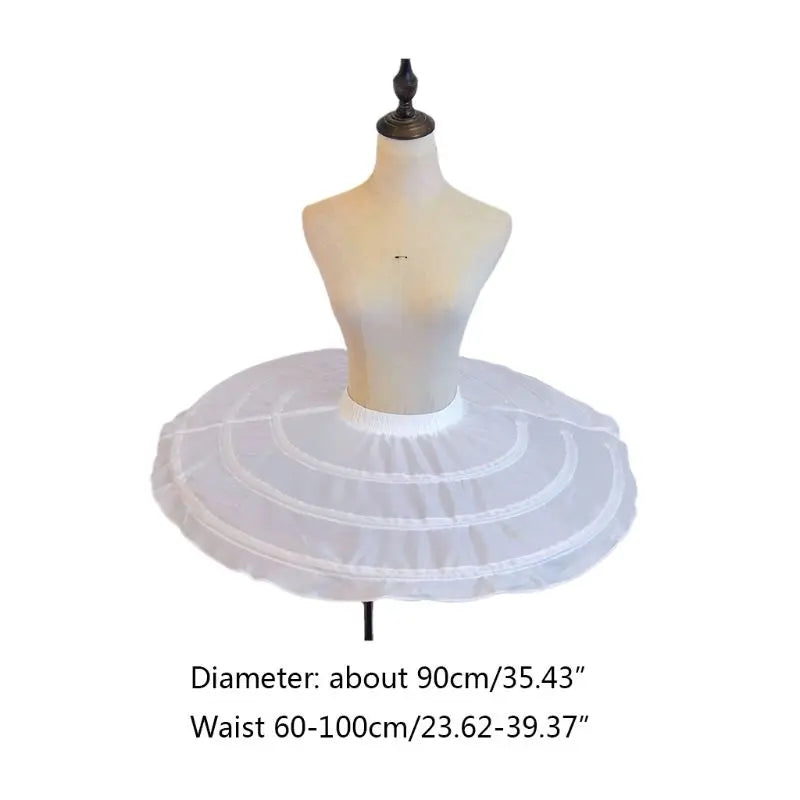 UFO Shape Ruffled Petticoat Fishbone Ballet Pancake Tutu Under Skirts