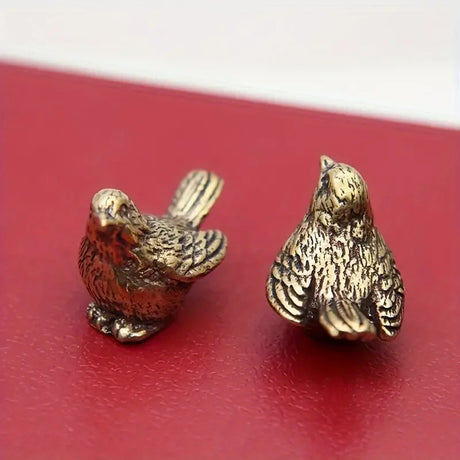 Mini Brass Sparrow Figurine Tea Pet