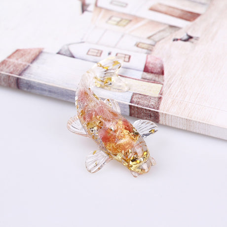 Pretty Koi Fish Ornaments Natural Crystal Decor