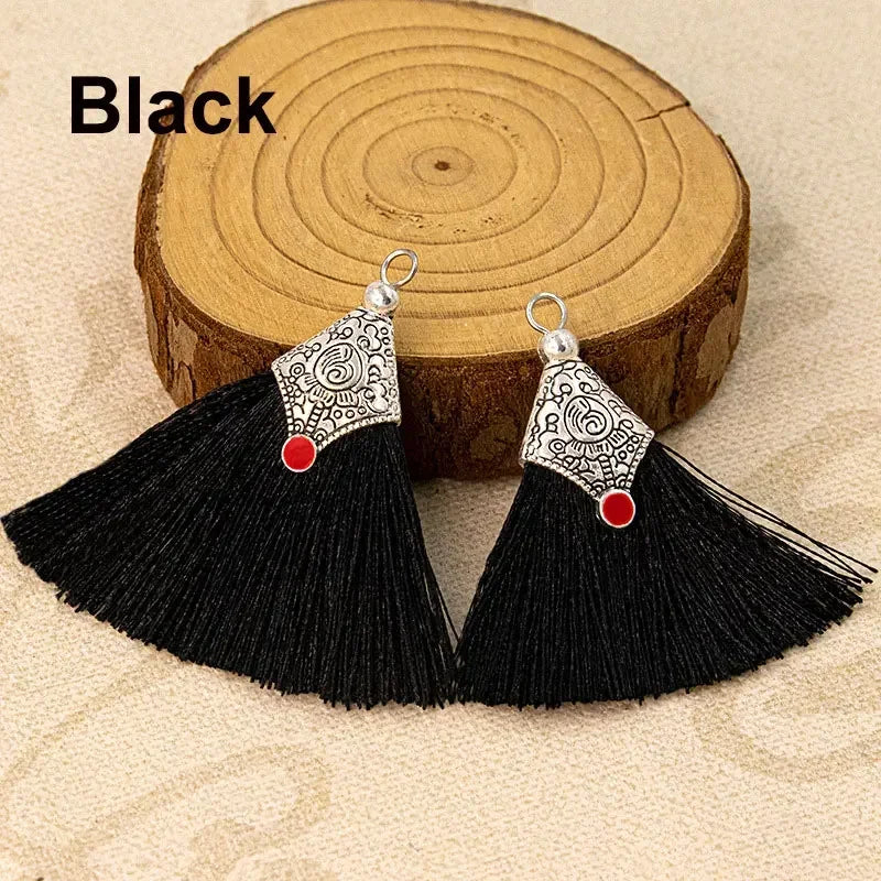 2/4/6Pcs Mini Craft Tassel Handmade Soft Silk Tassel for Earring Jewelry Making DIY Projects Keychain Bookmarks