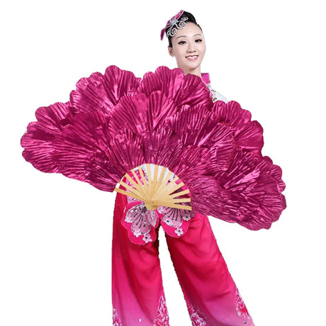 Peony Petal Fan Performance Dance Fan Double Sided