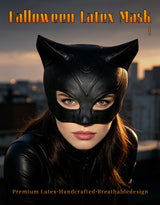 Cat Woman Costume Latex Mask Halloween Costume Cosplay Prop