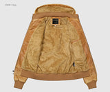 Woodsman PU Leather Jacket Cashmere Fleece Lined Hoodies