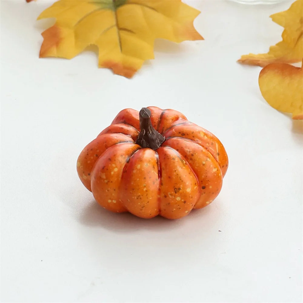 9pcs Mini Artificial Halloween Pumpkin Decor DIY Craft Home Party Decoration