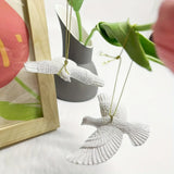 Christmas Peace Doves Tree Ornaments