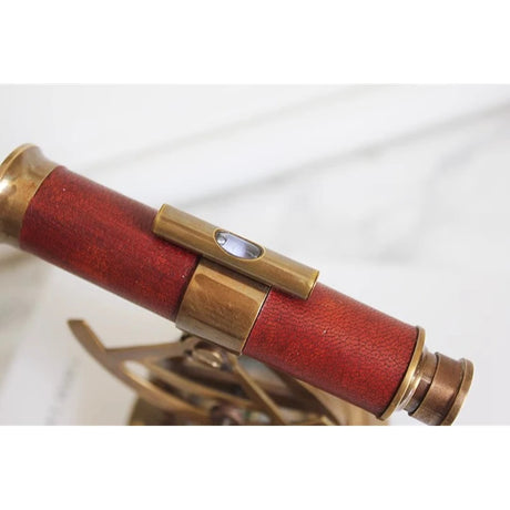 Antique Style Brass Navigational Compass Bubble Level Spyglass Desk Decor Nautical Home Decoration