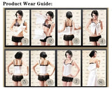 Lady Cataline's Black Ruffled Lace Gothic Overbust Corsets
