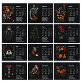 2027 Dark Forest Lunar Wall Calendar 12-Month Moon Phases