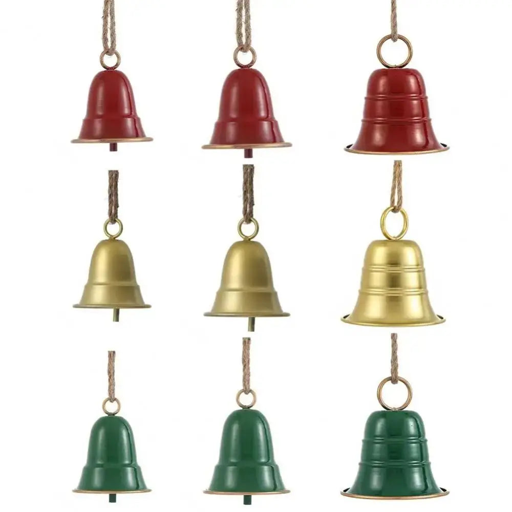 Christmas Bell Antique Style Xmas Tree Ornaments Handmade Metal Hanging Bells