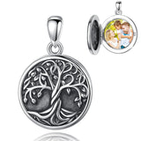 Tree Of Life Photo Locket Necklace 925 Sterling Silver