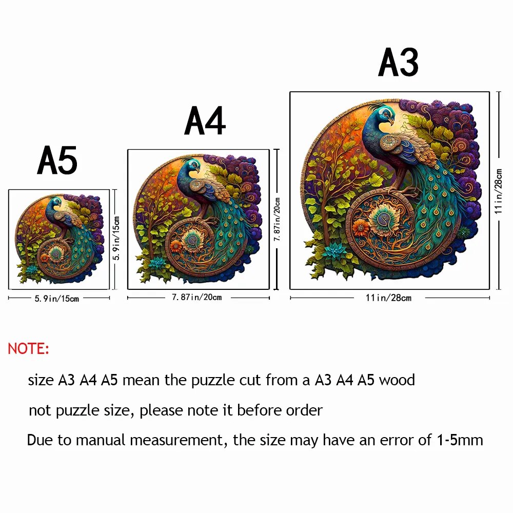 Peacock Wooden Jigsaw Puzzle