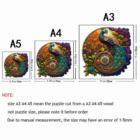 Peacock Wooden Jigsaw Puzzle