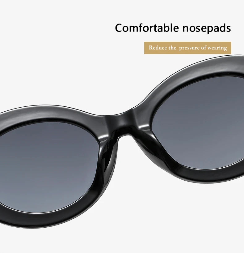 Zebra Stripe Oval Sunglasses