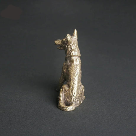 Copper Kelpie Lucky Dog Figurine Tea Pets