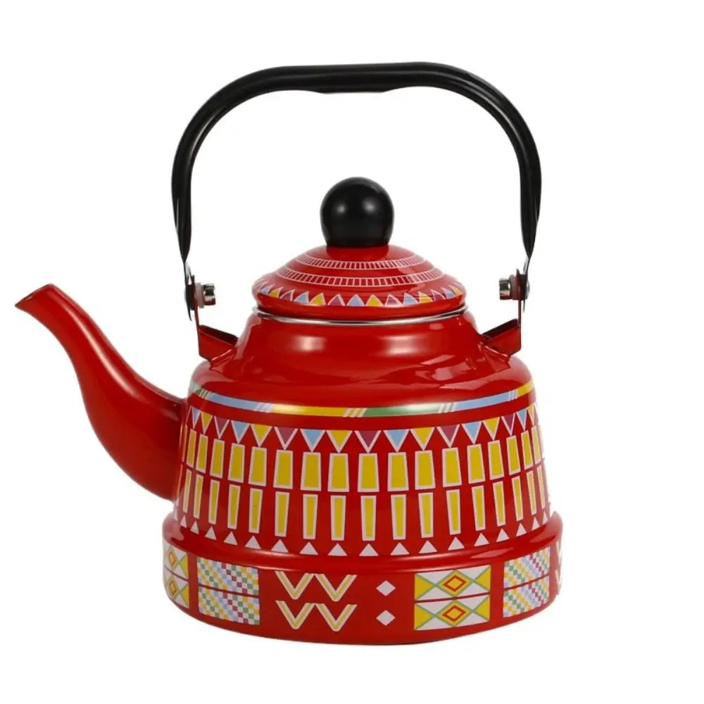 Enamel Tea Kettle 1.1L, 17L or 2.5L Stove Top Tea Pot No Whistling