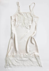 90s Lace Slip Dresses Vintage Silky Deep V-neck Dainty Punk Rock Grunge