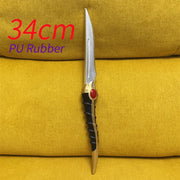 PU Rubber Weapons Knight Dagger Sawtooth Knife Cosplay Prop Sword Safety Role Play