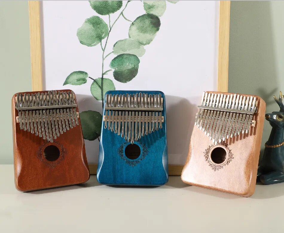 Kalimba Thumb Piano 17 Keys Mahogany Wood Musical Instrument