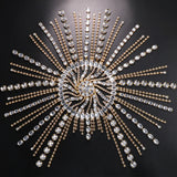 Bling Performance Rhinestone Long Fringed Hair Chain Wig Stage Headwear