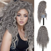 Long Curly Wig Water Wave Thick Fluffy Hair Cosplay Wigs 28 Inch
