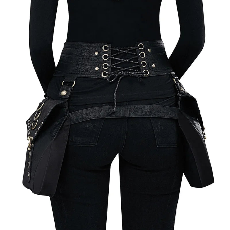 Steampunk Handmade Utility Hip Belt Bag Festival Pocket Tribal Medieval Costume