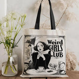 W-Weird G-Girls Club Storage Bags Double-Sided Print Canvas Tote Bag Large Capacity Shopping Bag