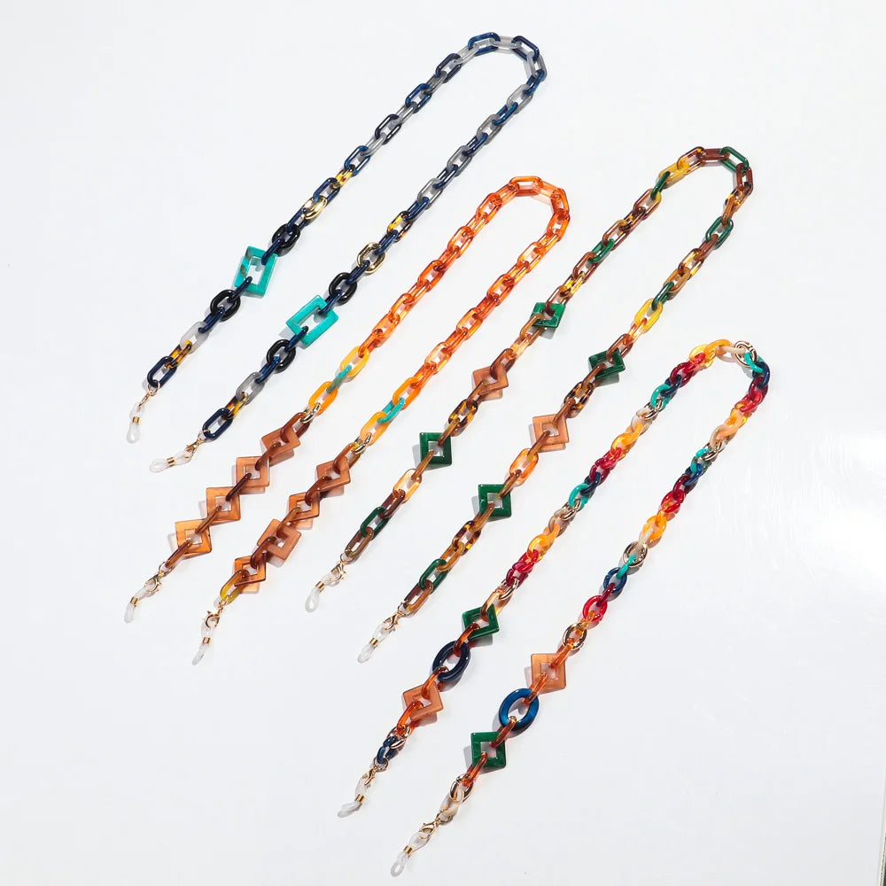 Resin Acrylic Glasses Chain Funky Sunglasses Accessories