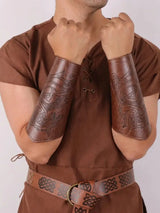 2pcs Viking Arm Guards Vambraces Medieval Norse Armor Cuffs LARP Cosplay