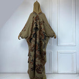 Patrice's Long Winter Cardigan Coat Open Front Kimono Hooded Poncho