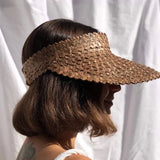 Palm Leaf Rattan Sun Visor Hat