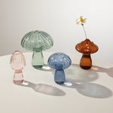 Mushroom Glass Vase Plant Hydroponic Terrarium Vase