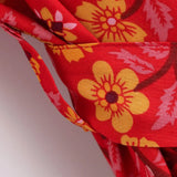Red Flower Boho Cover Up Kimono