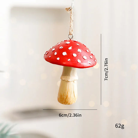 1/3Pcs Red Mushroom Christmas Tree Hanging Ornaments