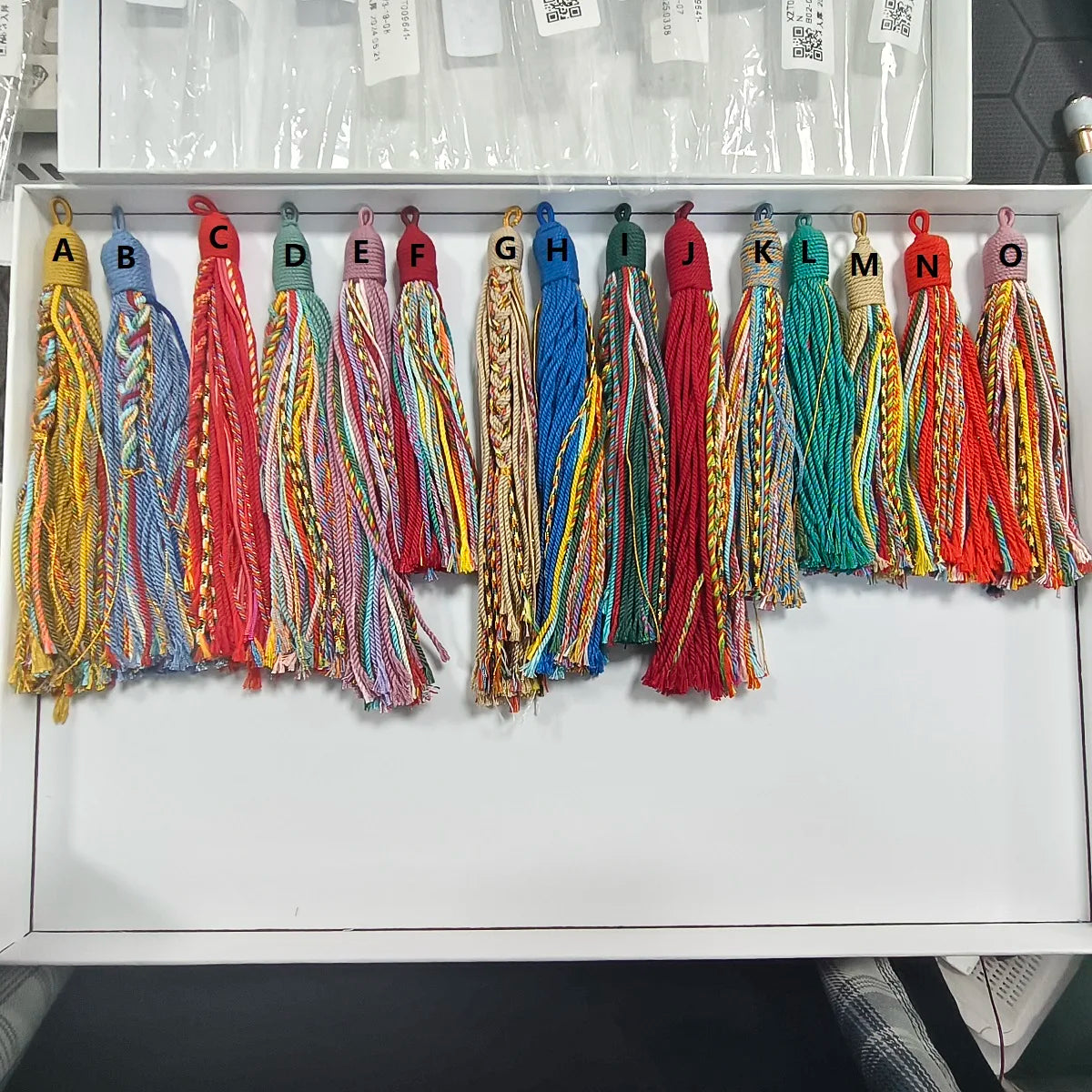 11cm Hand Twisted Cotton Thread Tibetan Style Tassel DIY Bookmark Crafts Jewellery Making Accessories Pendant DIY Car Decoration