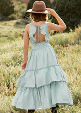 Ruffled Layers Girls Photoshoot Maxi Dresses